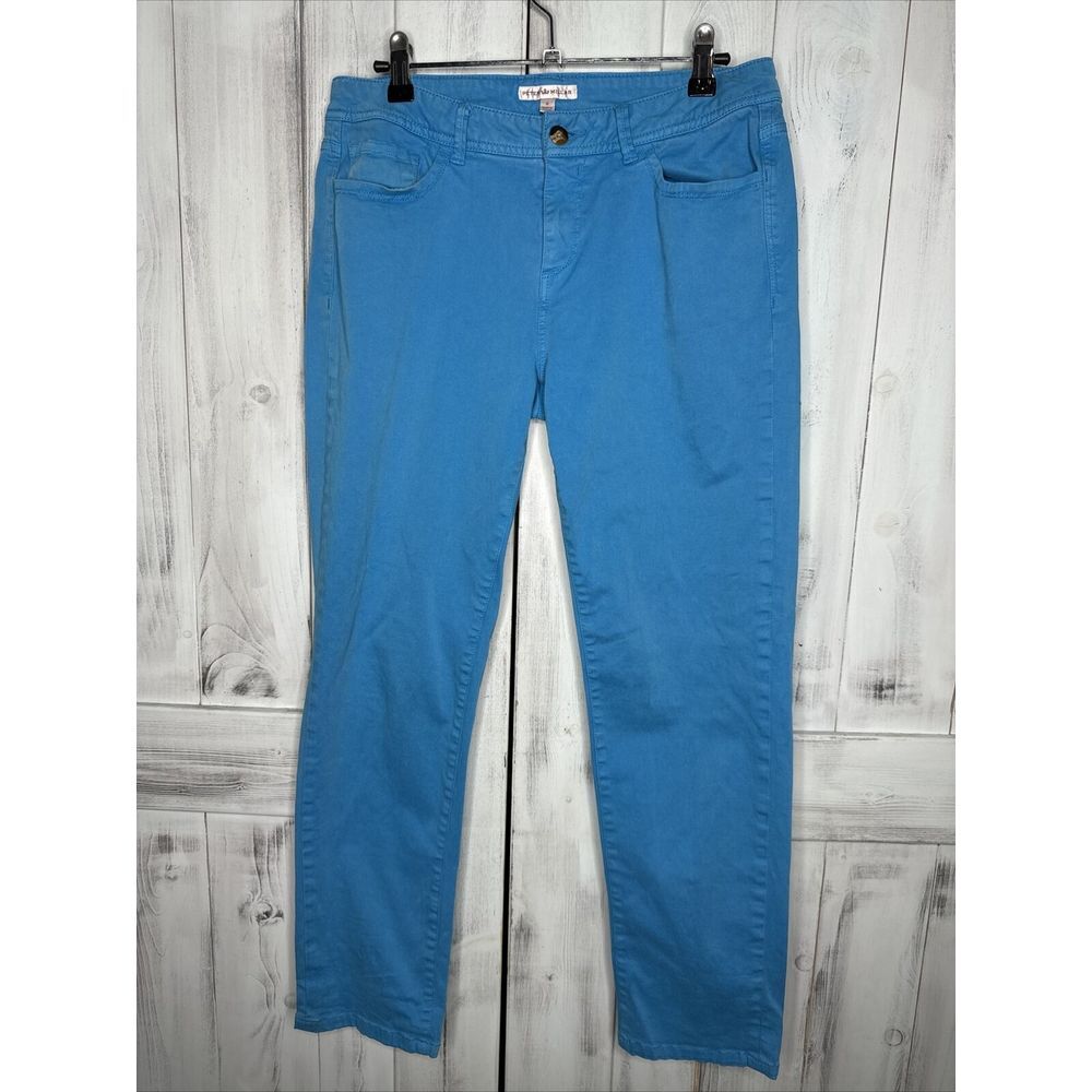 WOMENS PETER MILLAR KARLIE 5 POCKET GOLF PANTS STRETCH SATEEN TURQUOISE BLUE 6‎